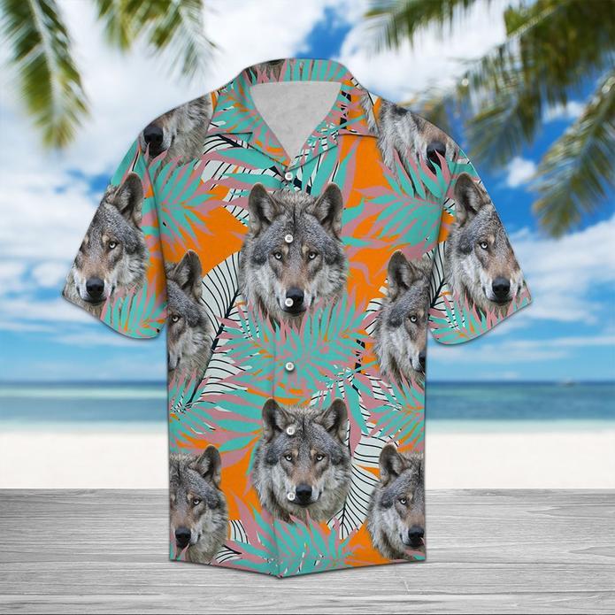 Wolf Tropical Hawaiian Shirt