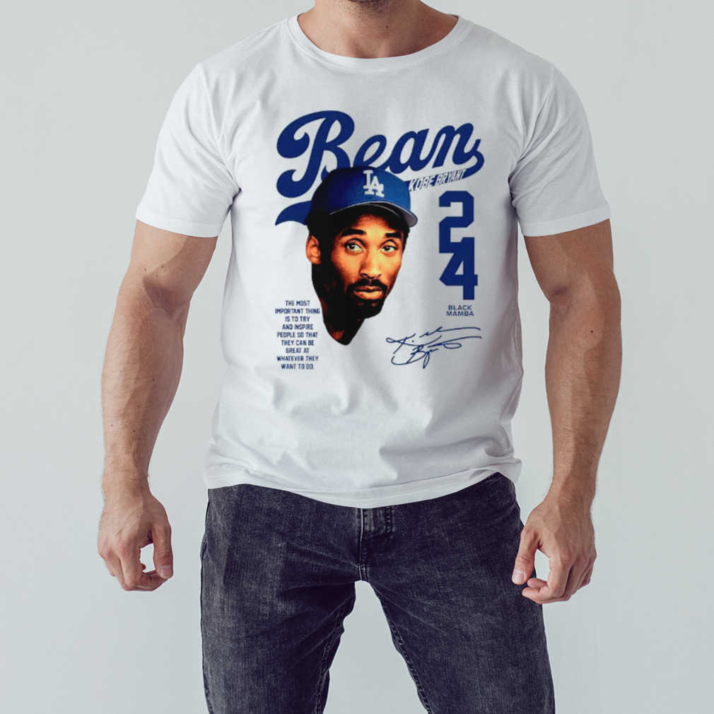 Official Kb bean Kobe Bryant los angeles Dodgers signature T-shirt
