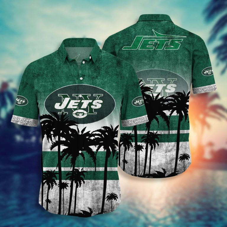 New York Jets Aloha Mick Pattern Hawaiian Shirt For Fans - Limotees