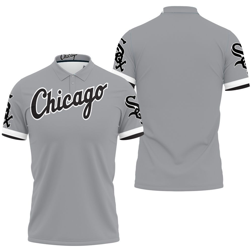 Art Chicago White Sox Mlb Dark Grey Jersey Inspired Style 3D All Over Print Polo Shirt