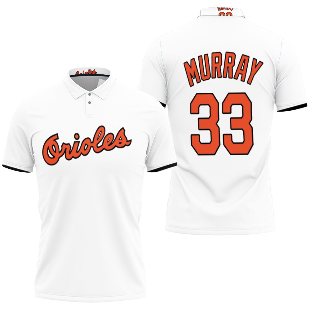 Baltimore Orioles Eddie Murray #33 Mlb Mitchell Ness 1985 Cooperstown Collection Mesh White 2019 Polo Shirt