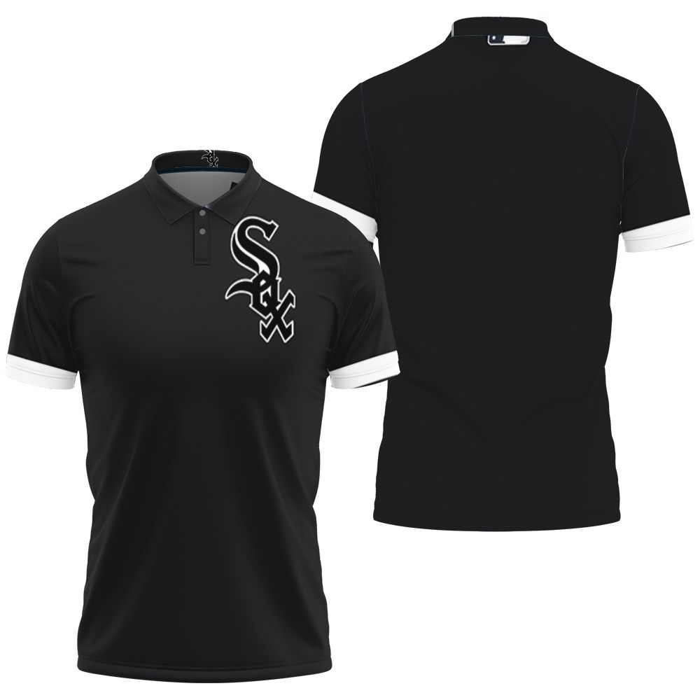 Chicago White Sox Black Jersey Inspired Style 3D All Over Print Polo Shirt