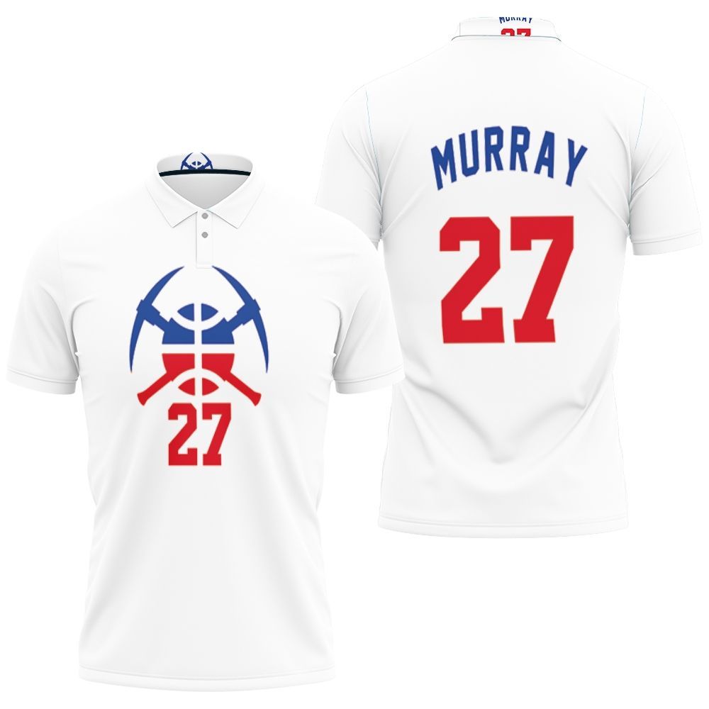 Art Nuggets Jamal Murray 2020-21 Earned Edition White Jersey Inspired 3D All Over Print Polo Shirt