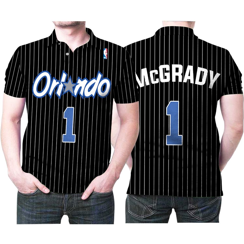 Art Orlando Magic Tracy Mcgrady #1 Great Player Nba Basketball Team Logo Polo Shirt