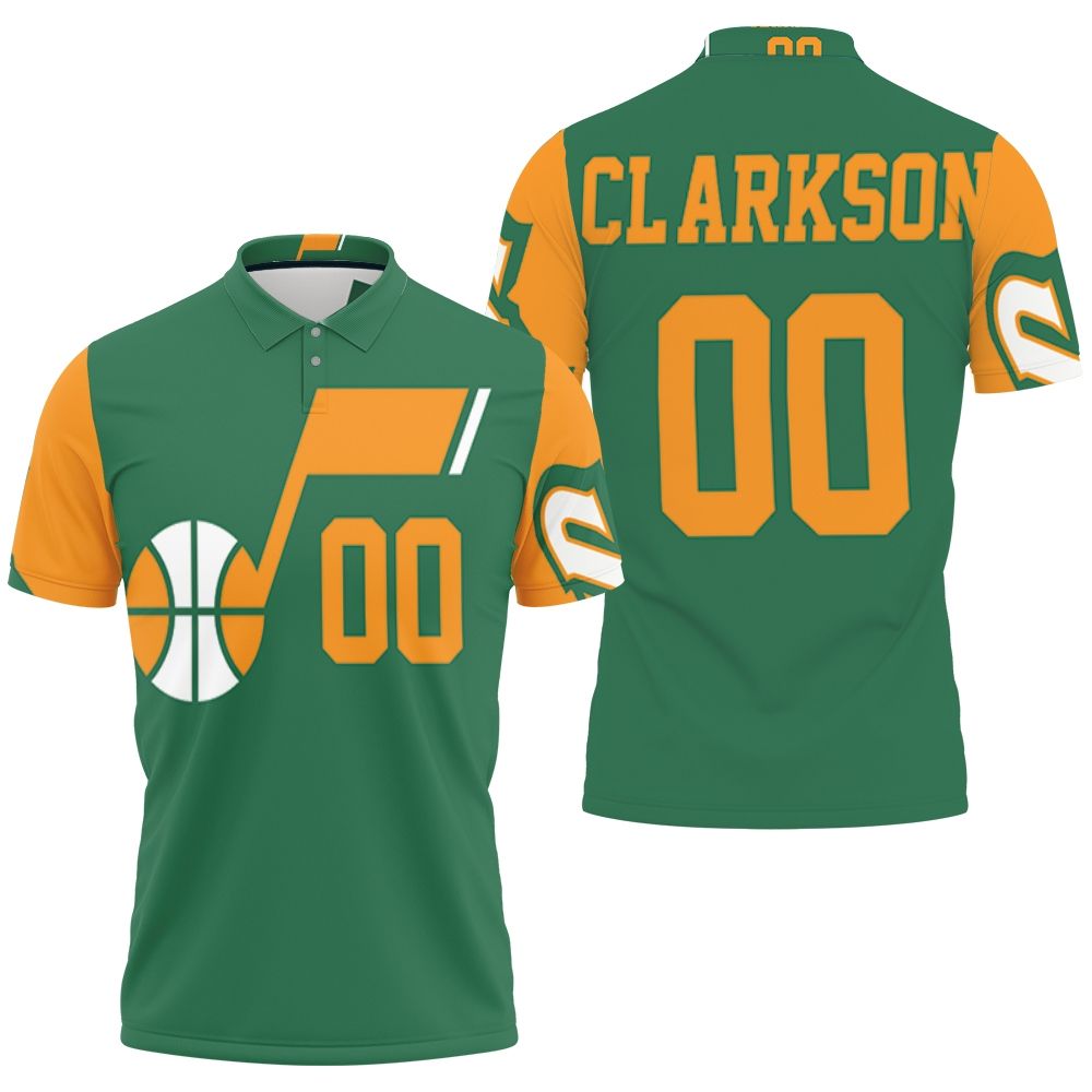 Jazz Jordan Clarkson 2020-21 Earned Edition Green Jersey Inspired 3D All Over Print Polo Shirt