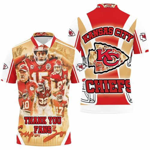 Kansas City Chiefs Super Bowl Afc West Division 3D All Over Print Polo Shirt