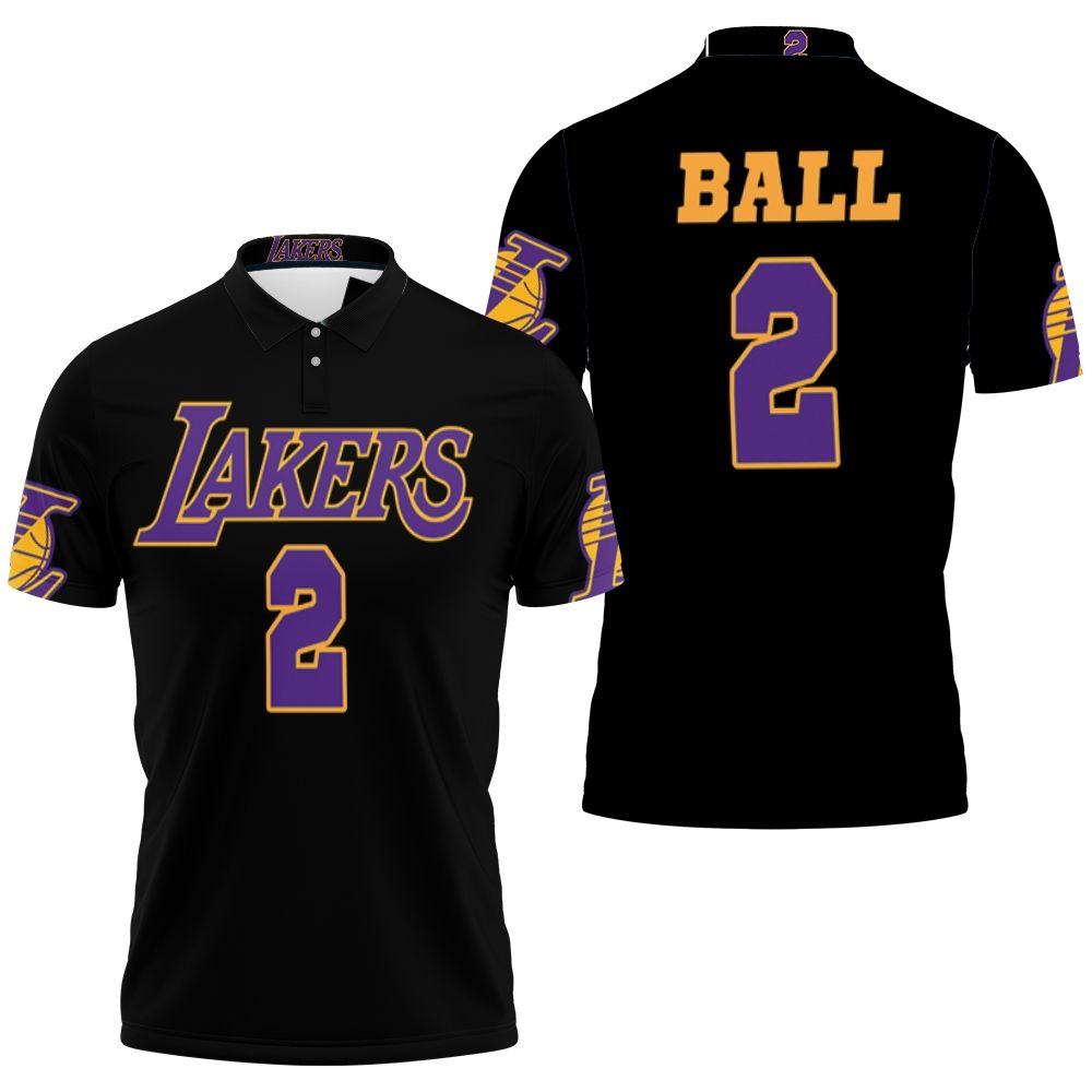 Lonzo Ball Lakers Jersey Inspired Style 3D All Over Print Polo Shirt