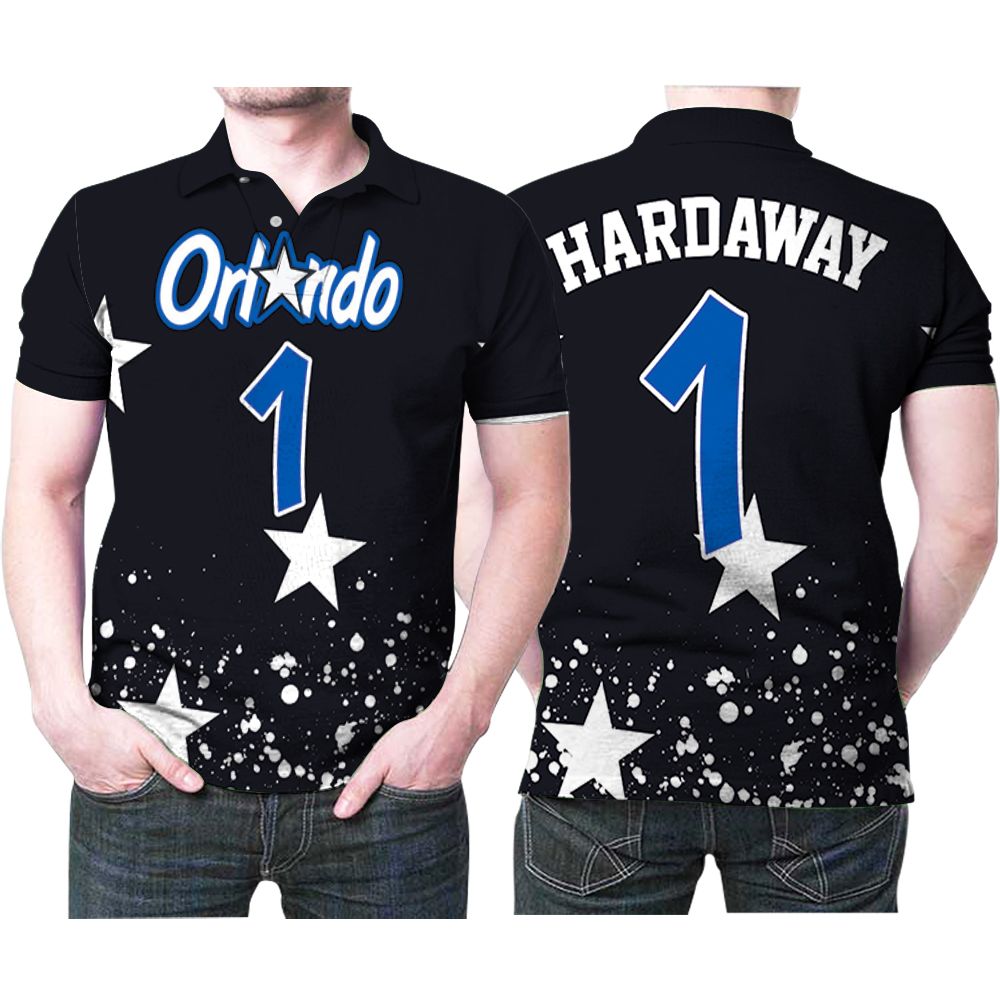 Orlando Magic Penny Hardaway Nba Basketball Classic Black Jersey Style 3D All Over Print Polo Shirt