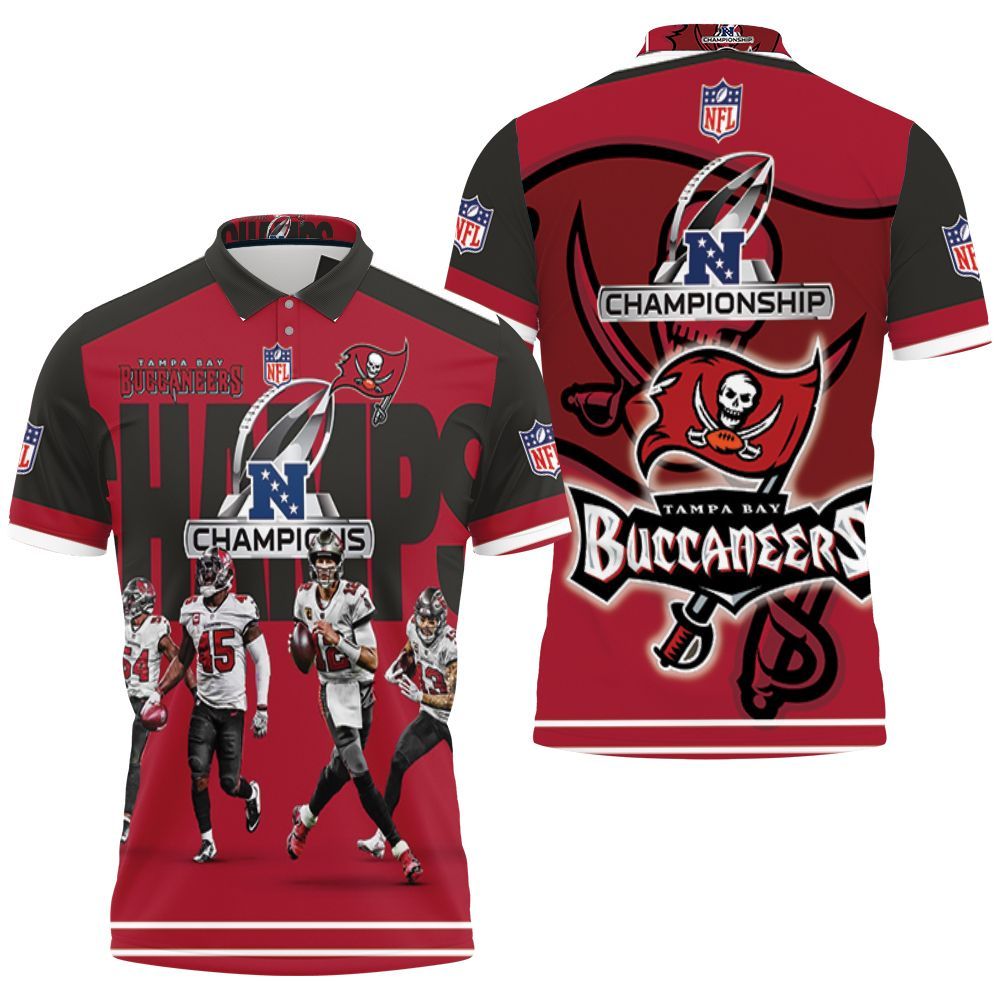 Tampa Bay Buccaneers Champions 3D All Over Print Polo Shirt