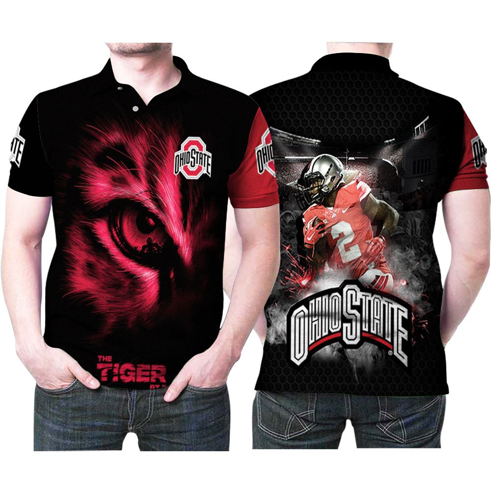 Art Ohio State Buckeyes Tiger Eye The Best Of Legend Football Team 3D All Over Print Polo Shirt