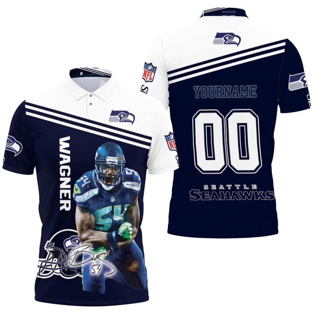 Bobby Wagner Seattle Seahawks Personalized 3D All Over Print Polo Shirt