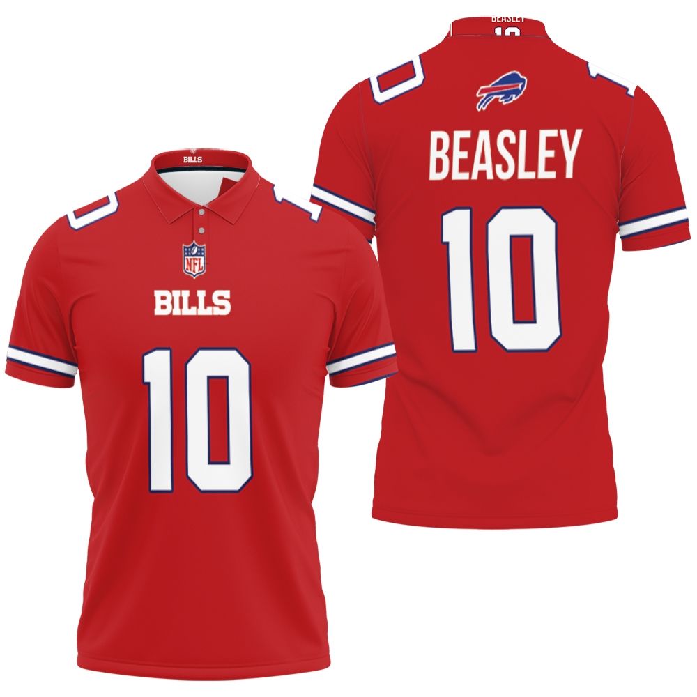 Buffalo Bills Cole Beasley #10 Great Player Nfl American Football Red Color Rush Jersey Style Polo Shirt