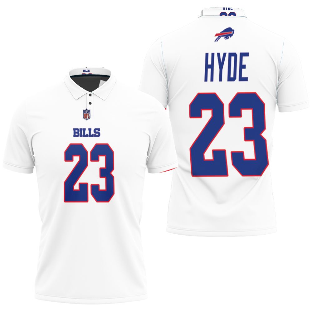 Buffalo Bills Micah Hyde #23 Nfl Great Player American Football Team Game White  Bills Fans Polo Shirt