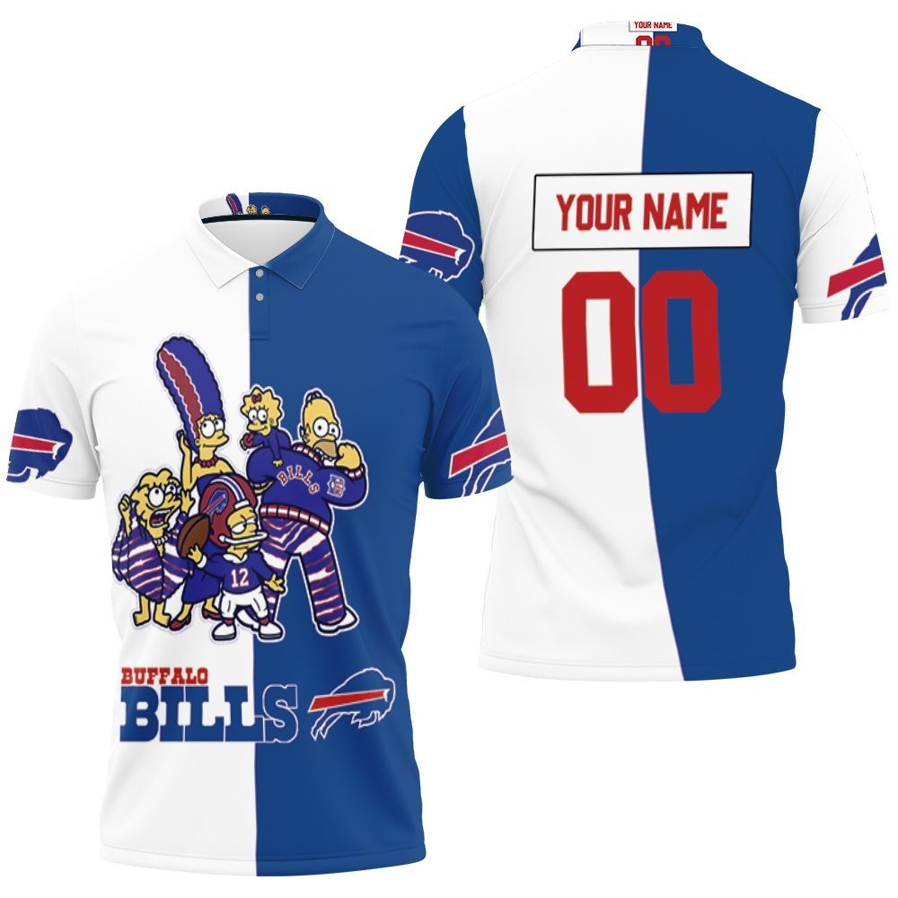 Buffalo Bills The Simpsons Family Fan Afc East Division Champs Personalized 3D All Over Print Polo Shirt
