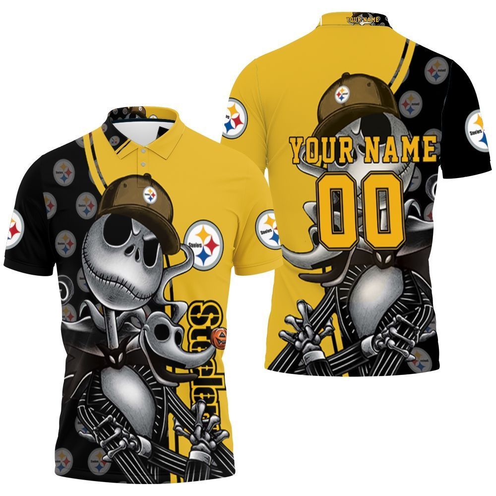 Jack Skellington Pittsburgh Steelers Personalized Polo Shirt All Over Print Polo Shirt