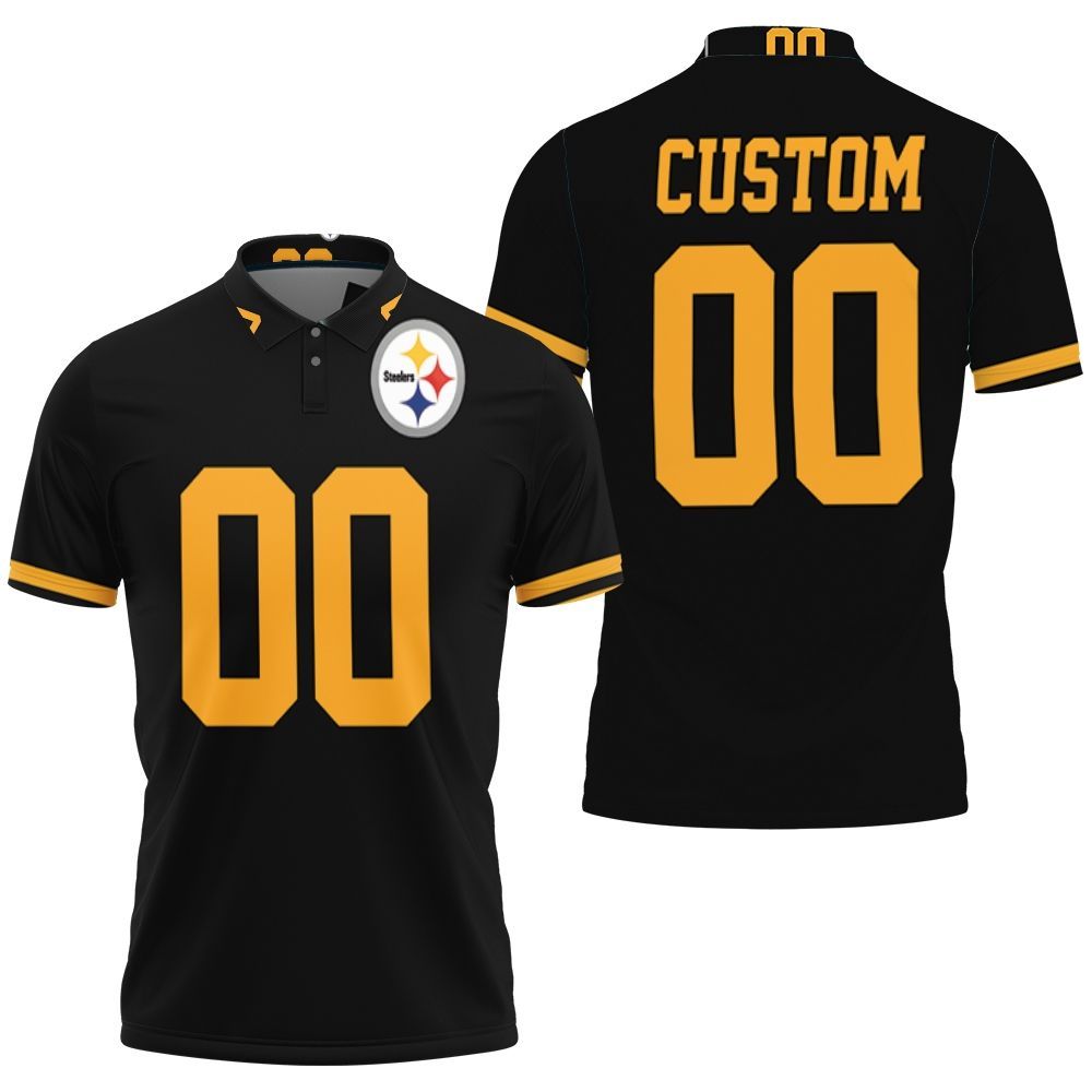 Pittsburgh Steelers Personalized Custom Color Rush Jersey Inspired Style 3D All Over Print Polo Shirt