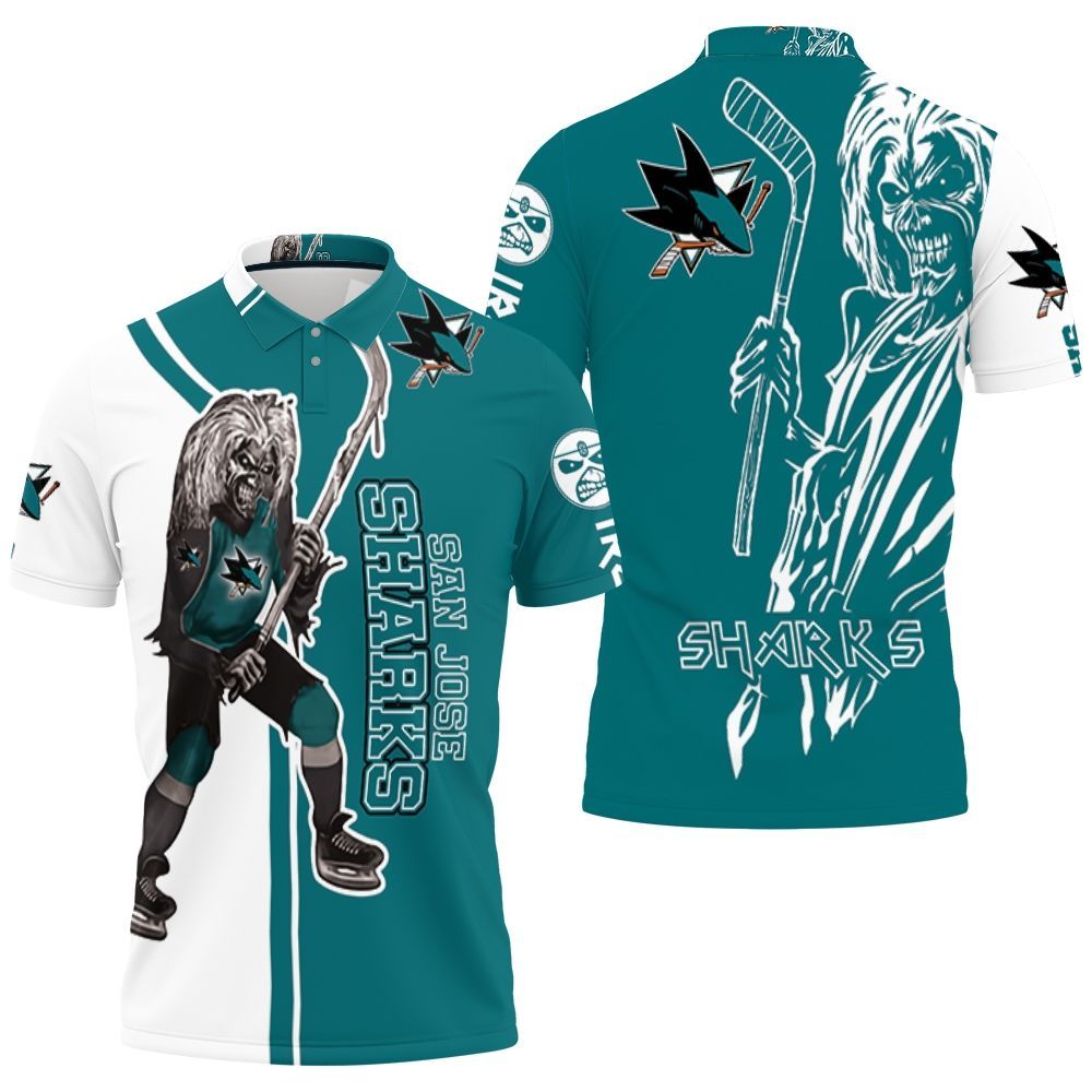 San Jose Sharks And Zombie For Fans 3D All Over Print Polo Shirt