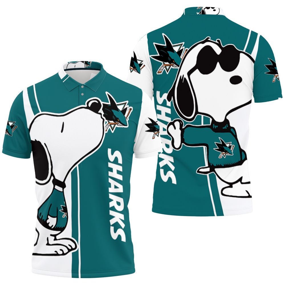 San Jose Sharks Snoopy Lover 3D All Over Print Polo Shirt