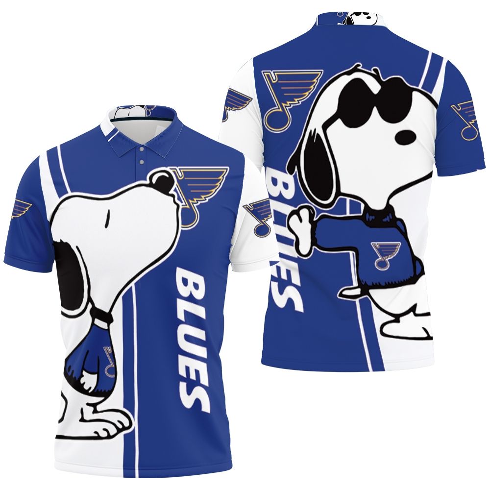 St. Louis Blues Snoopy Lover 3D All Over Print Polo Shirt