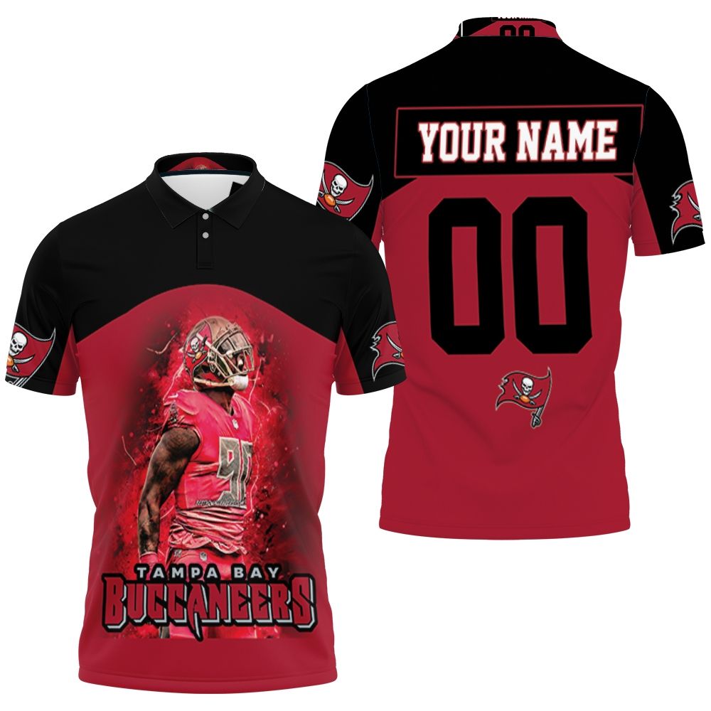 Tampa Bay Buccaneers Frank Picas 90 Legend Printed Personalized 3D All Over Print Polo Shirt