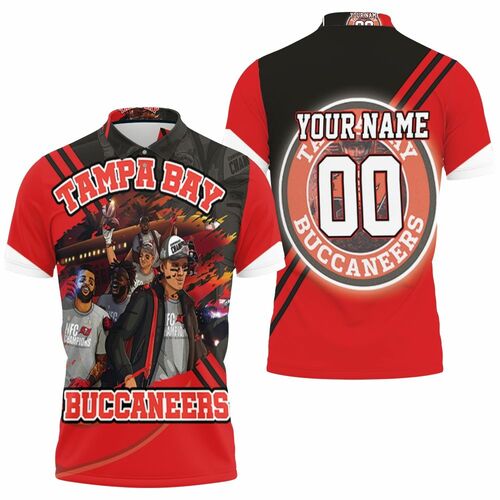 Tampa Bay Buccaneers Super Bowl Champions Art Personalized 3D All Over Print Polo Shirt