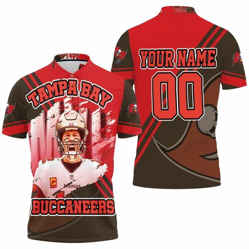 Tampa Bay Buccaneers Tom Brady 12 Super Bowl Champions Personalized 3D All Over Print Polo Shirt