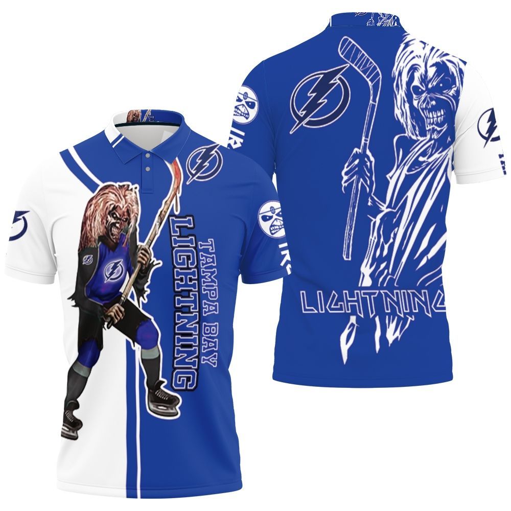 Tampa Bay Lightning And Zombie 3D All Over Print Polo Shirt