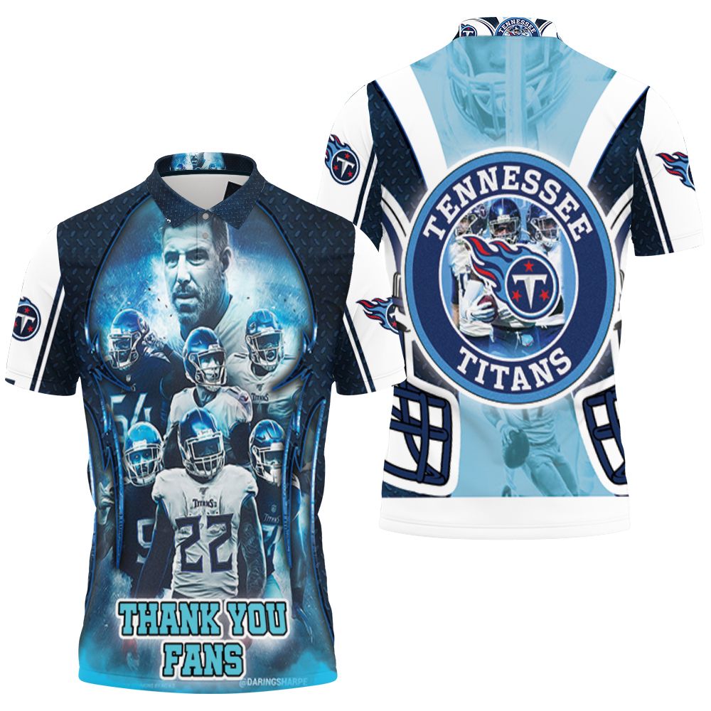 Team Tennessee Titans Thank You Fans Afc South Division Champions Super Bowl 2021 3D All Over Print Polo Shirt