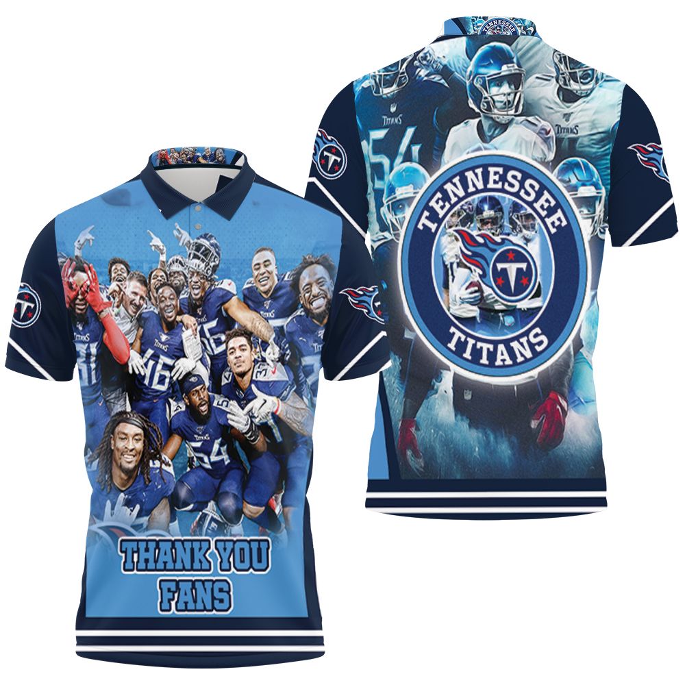 Tennessee Titans Super Bowl Afc South Division Thank You Fan 3D All Over Print Polo Shirt