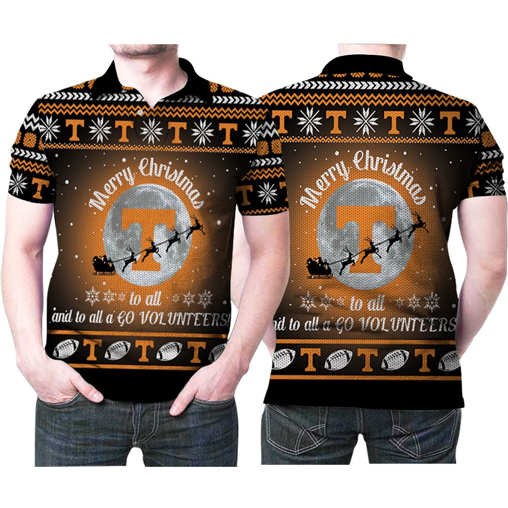 Tennessee Volunteers Merry Christmas To All And To All A Go Volunteers Christmas Holiday Polo Shirt