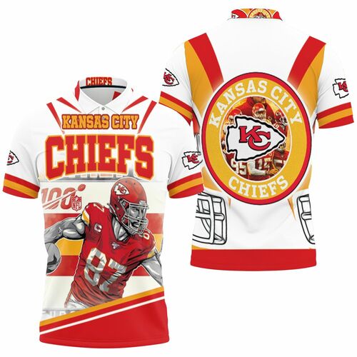 Travis Kelce #87 Kansas City Chiefs Afc West Division Champions Super Bowl 3D All Over Print Polo Shirt