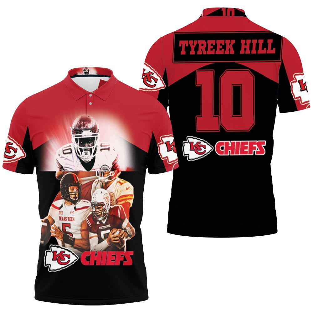 Tyreek Hill 10 Kansas City Chiefs Afc West Division Champions Super Bowl 3D All Over Print Polo Shirt