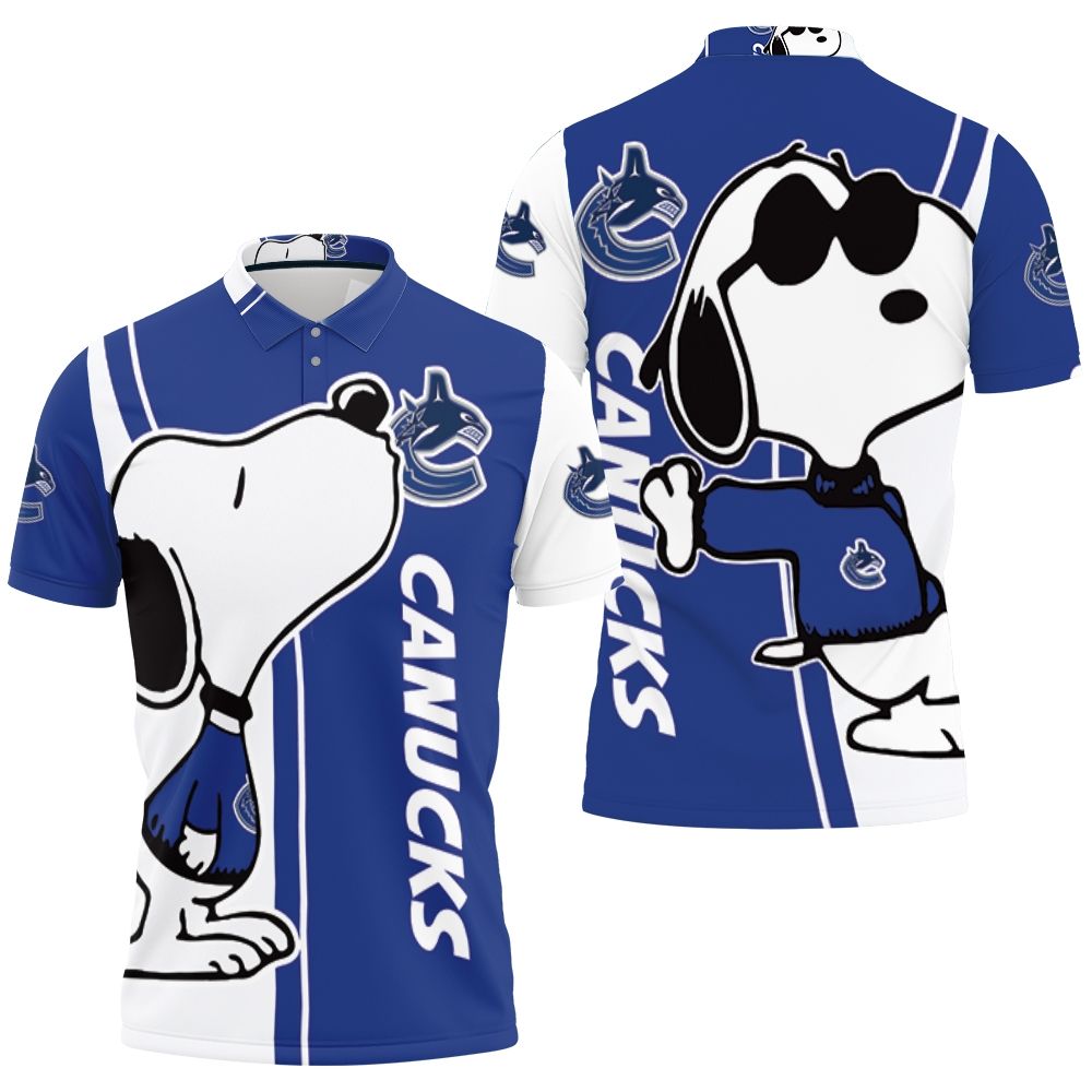 Vancouver Canucks Snoopy Lover 3D All Over Print Polo Shirt