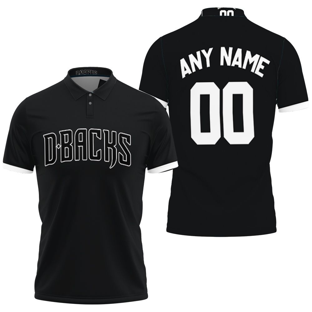 Personalized Any Name Arizona Diamondbacks Black Jersey Inspired Style 3D All Over Print Polo Shirt Personalized Any Name Arizona Diamondbacks Black Jersey Inspired Style 3D All Over Print Polo Shirt