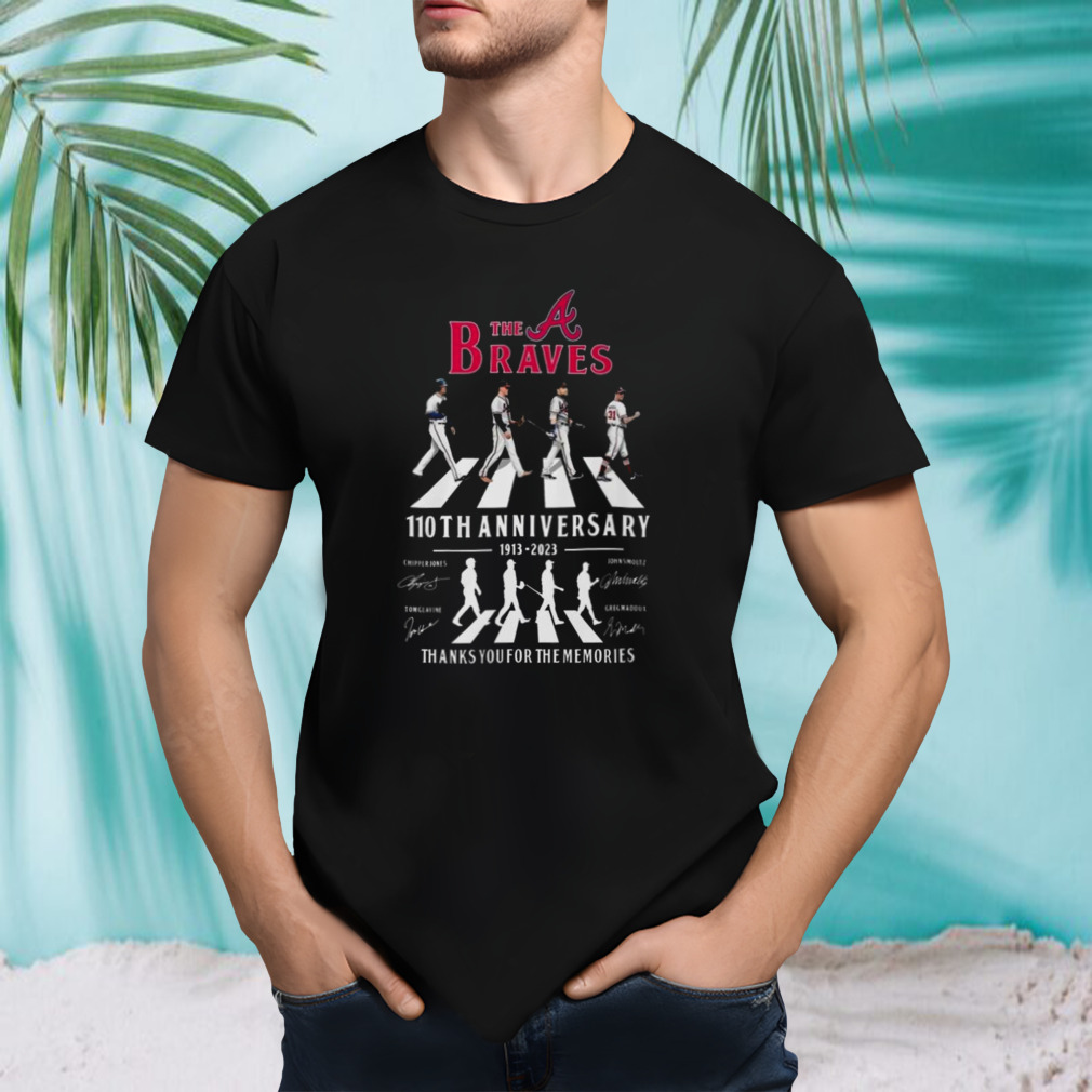 The Atlanta Braves Abbey Road 110th Anniversary 1913-2023 Thank You For The Memories Signatures Shirt