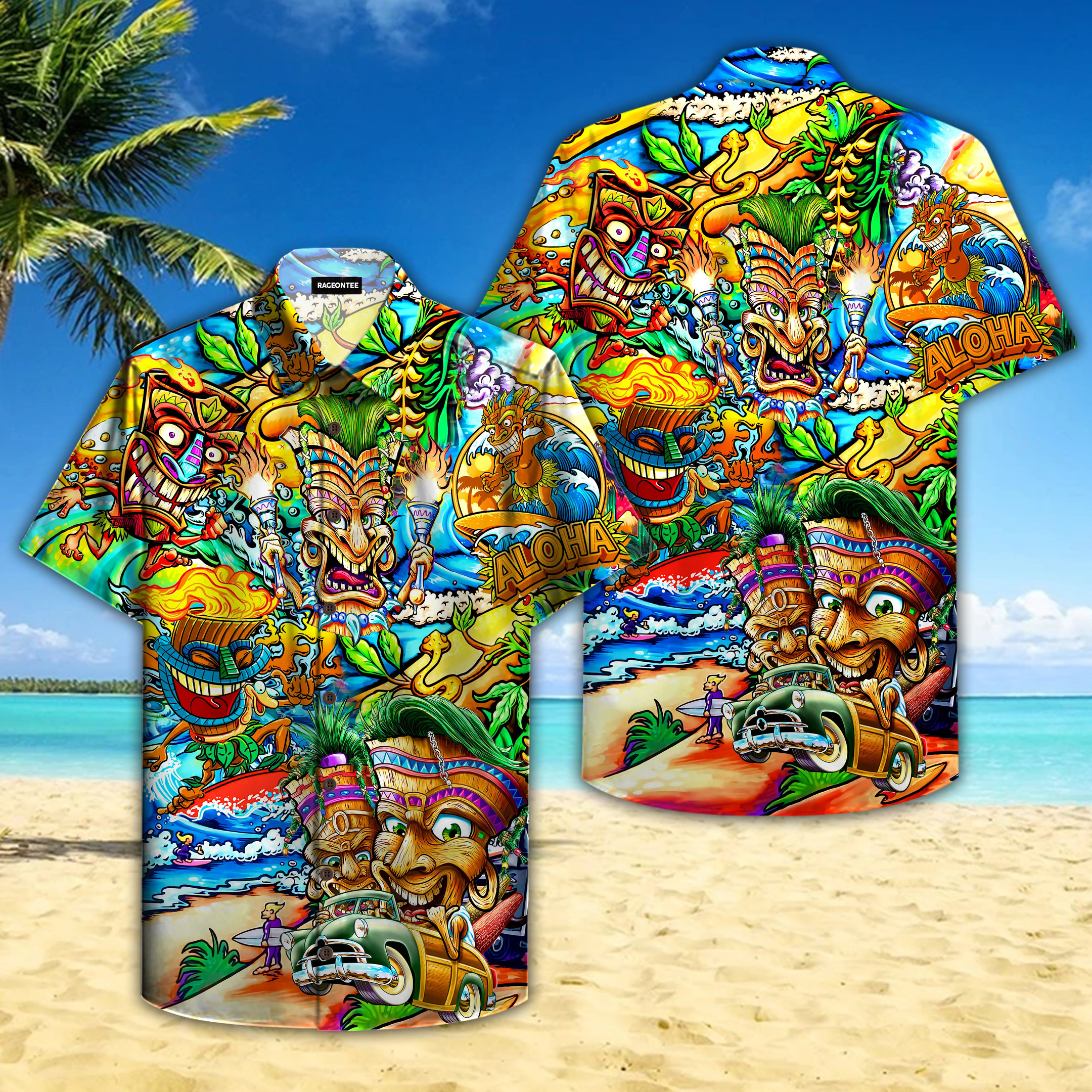 Tiki Awesome Funny Hawaiian Shirt