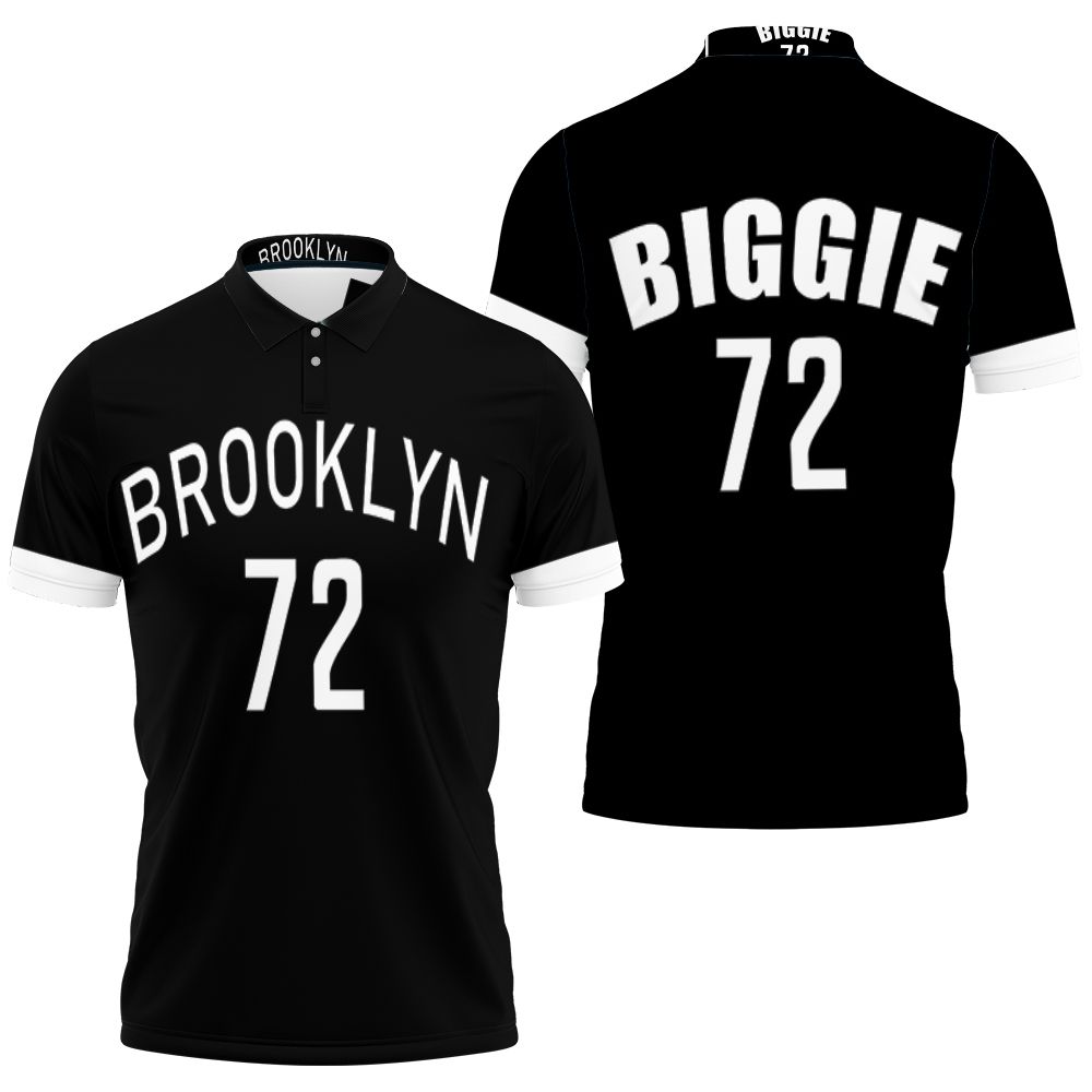 Brooklyn Nets Biggie Jersey Black Music Edition 2019 3D All Over Print Polo Shirt