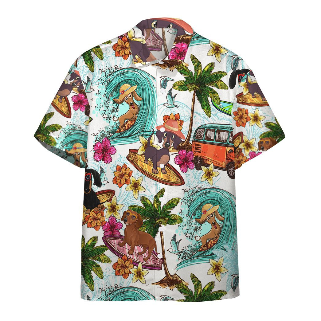 Enjoy Surfing With Dachshund Dog Hawaiian Shirt