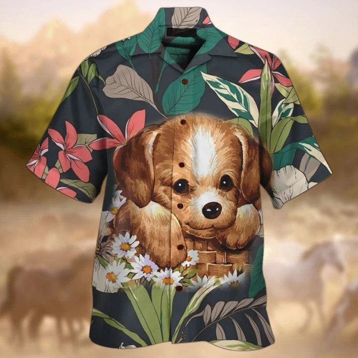 Golden Retriever Hawaiian Shirt