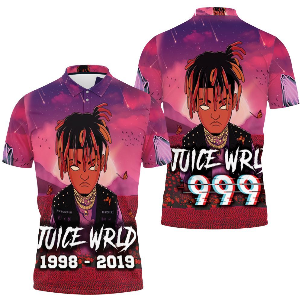 Juice Wrld 999 Legend Never Die Album Chibi Color Polo Shirt All Over Print Polo Shirt