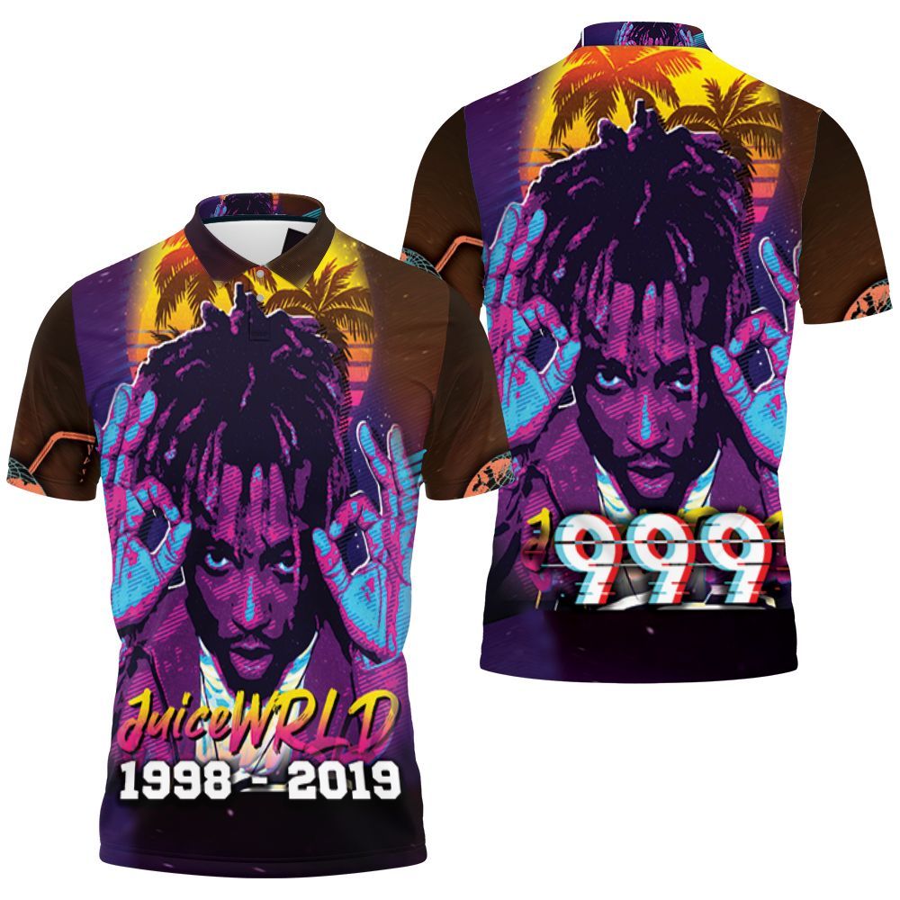 Juice Wrld 999 Rap Pop Neon Style Polo Shirt All Over Print Shirt