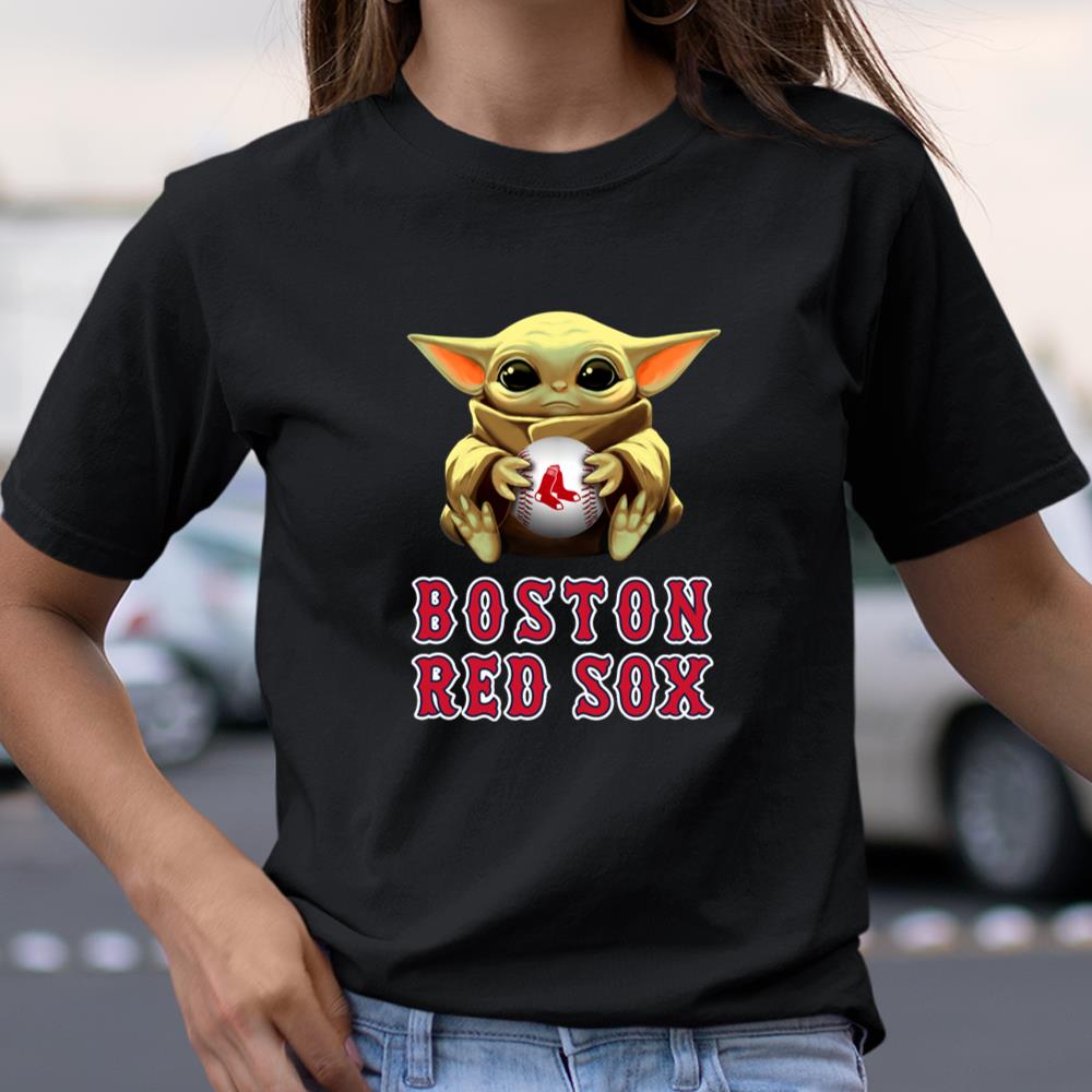 MLB Baseball Boston Red Sox Star Wars Baby Yoda Shirt T Shirt