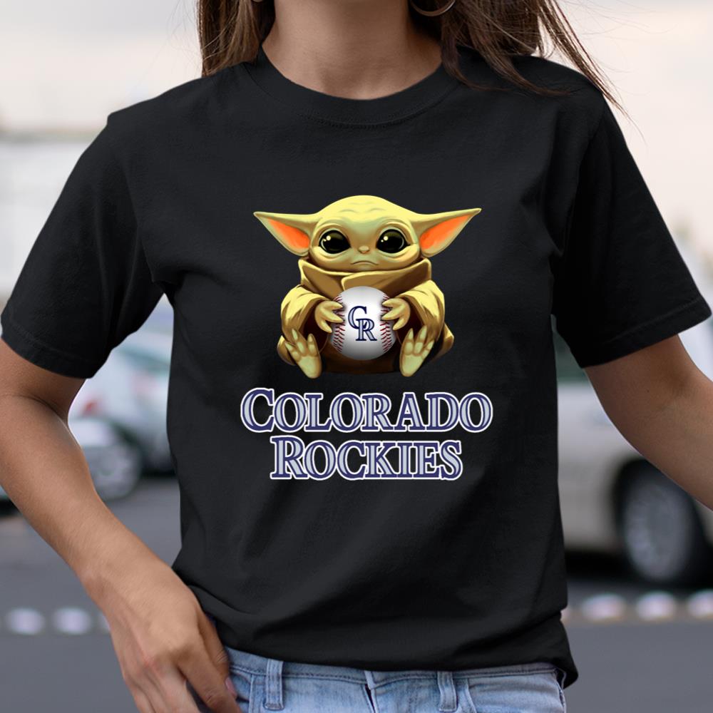 MLB Baseball Colorado Rockies Star Wars Baby Yoda Shirt T Shirt