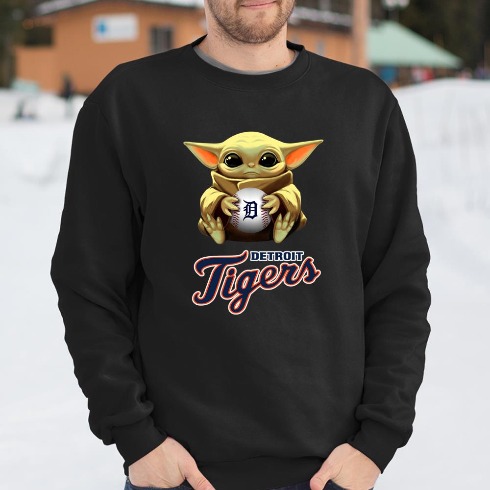 MLB Baseball Detroit Tigers Star Wars Baby Yoda T Shirt