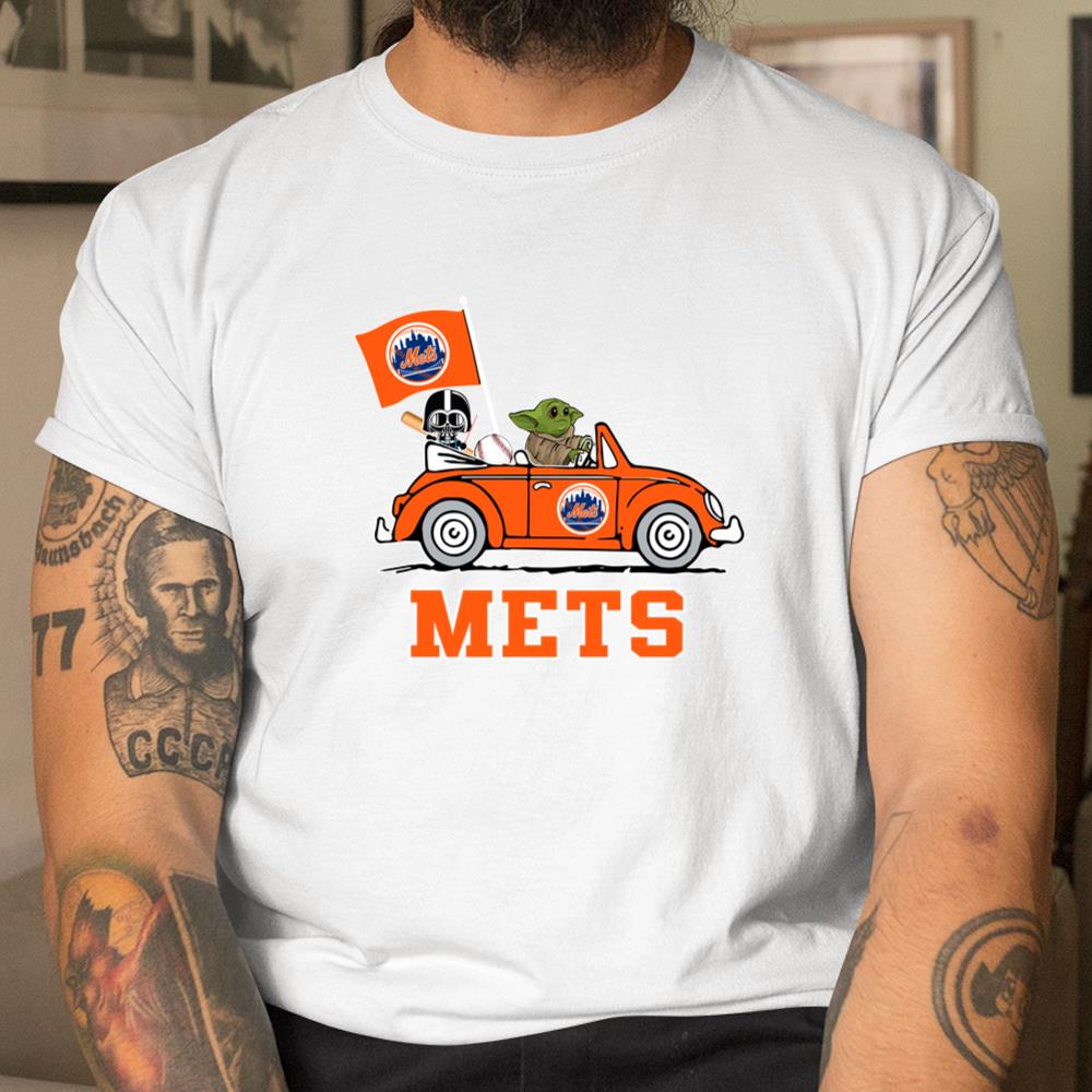 New York Mets MLB Baseball Star Wars Yoda And Mandalorian This Is The Way T- Shirt