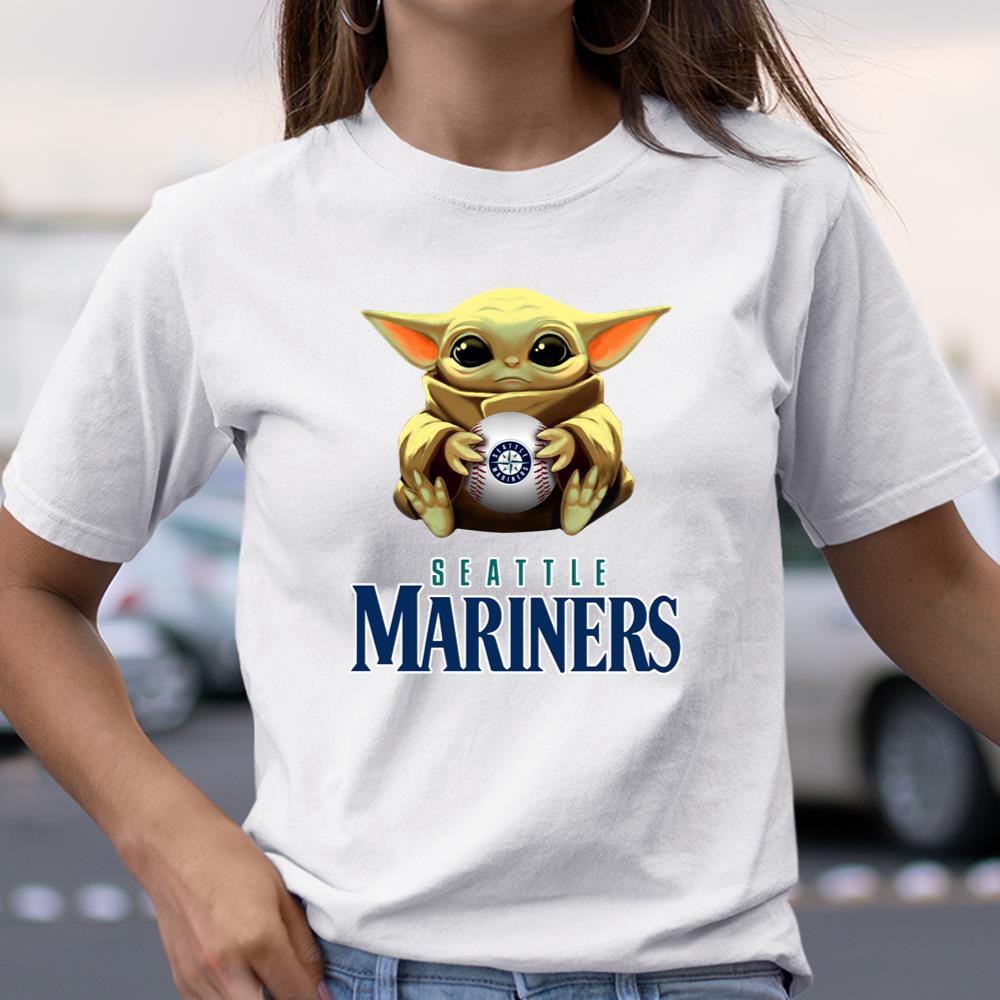 MLB Baseball Seattle Mariners Star Wars Baby Yoda Shirt T Shirt