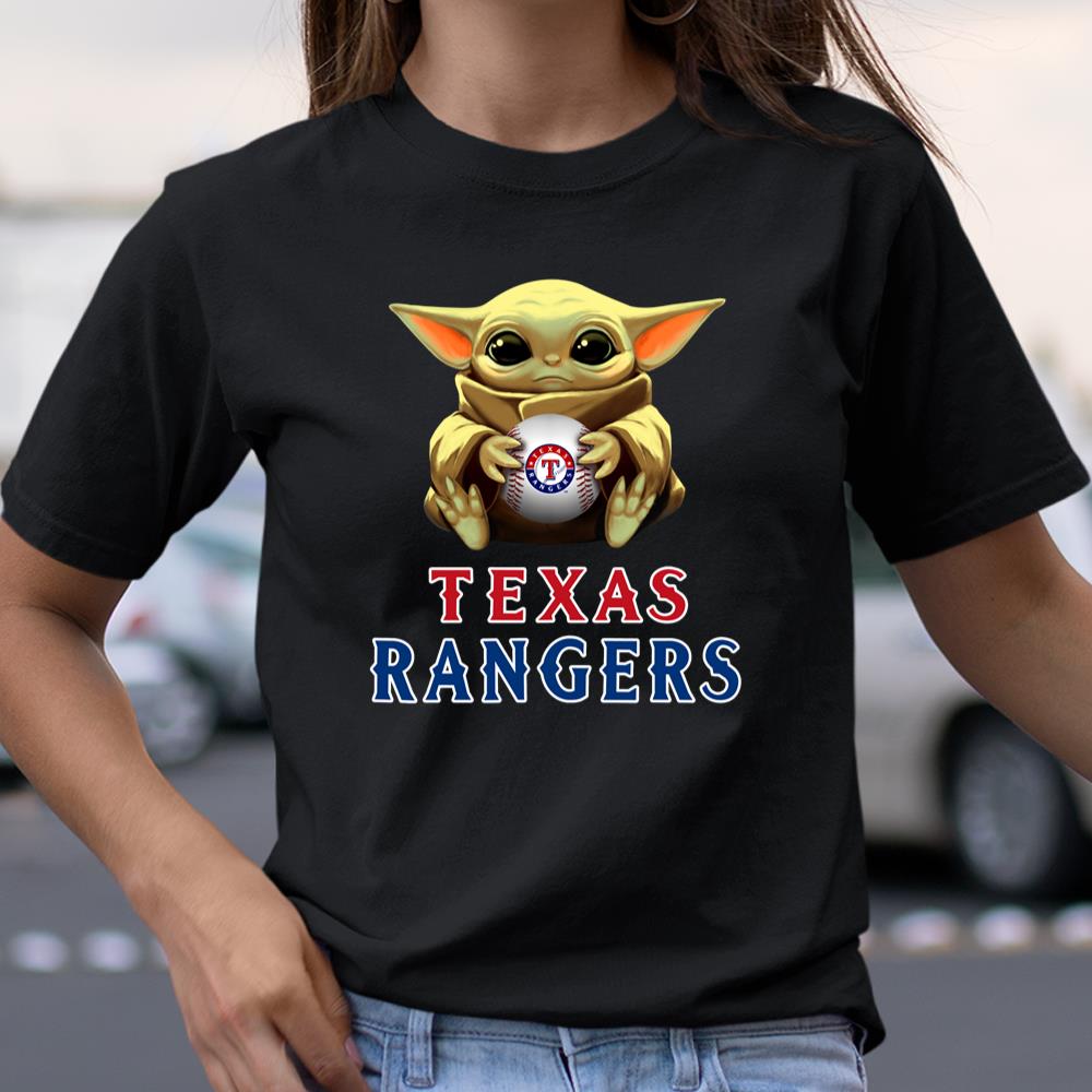 Texas Rangers MLB Baseball Star Wars Yoda And Mandalorian This Is