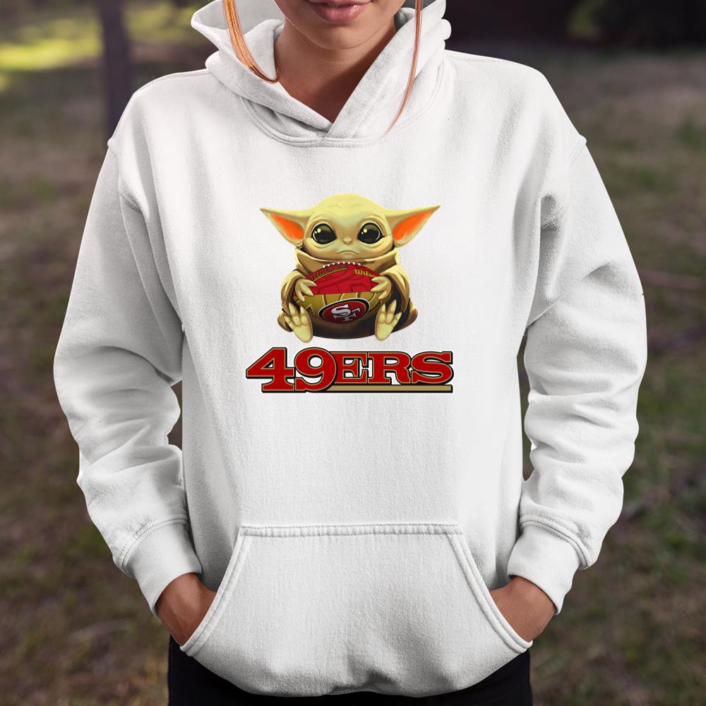 Baby Yoda Loves The San Francisco 49ers Star Wars NFL Youth T-Shirt 