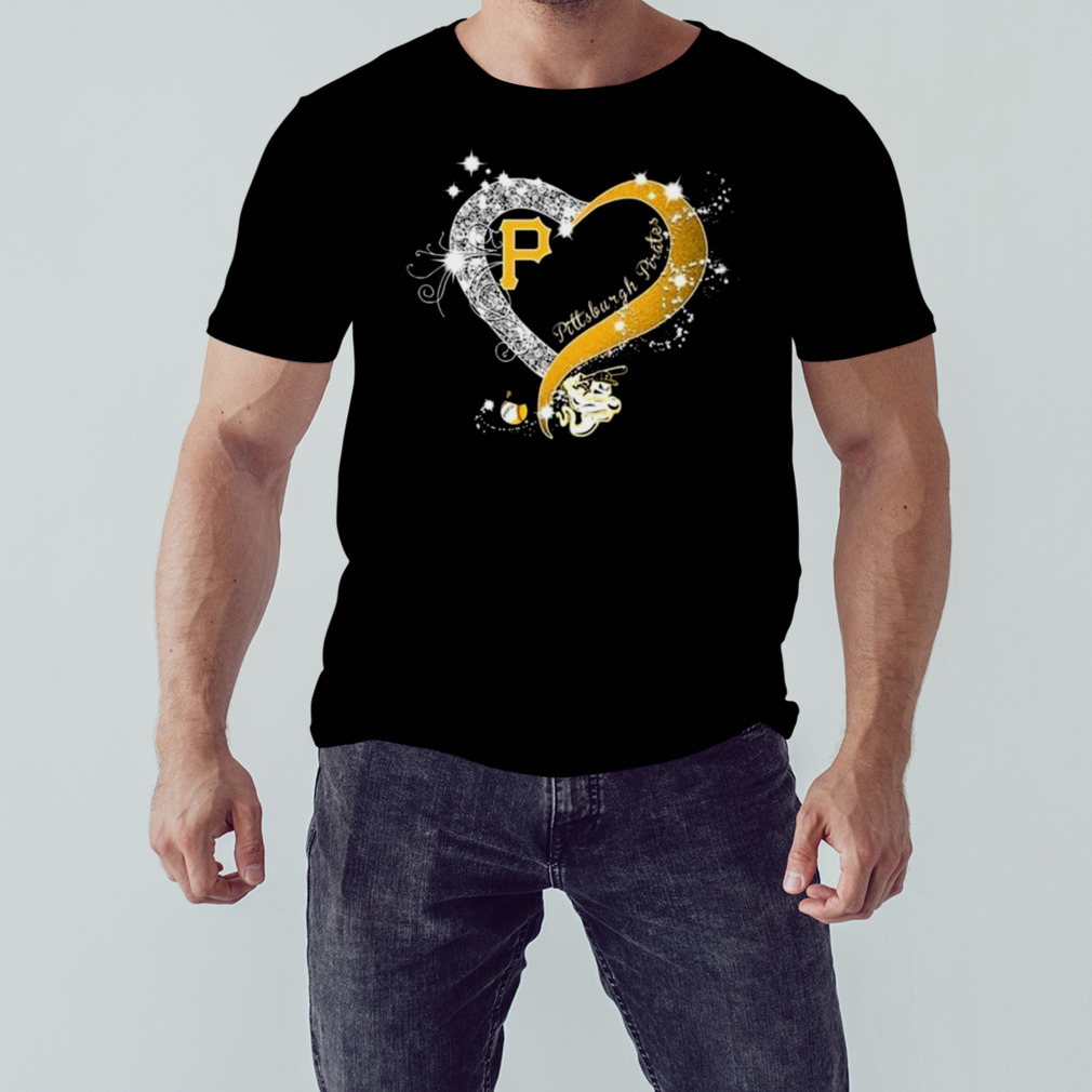 Pittsburgh Pirates Baseball Glitter Heart 2023 Shirt