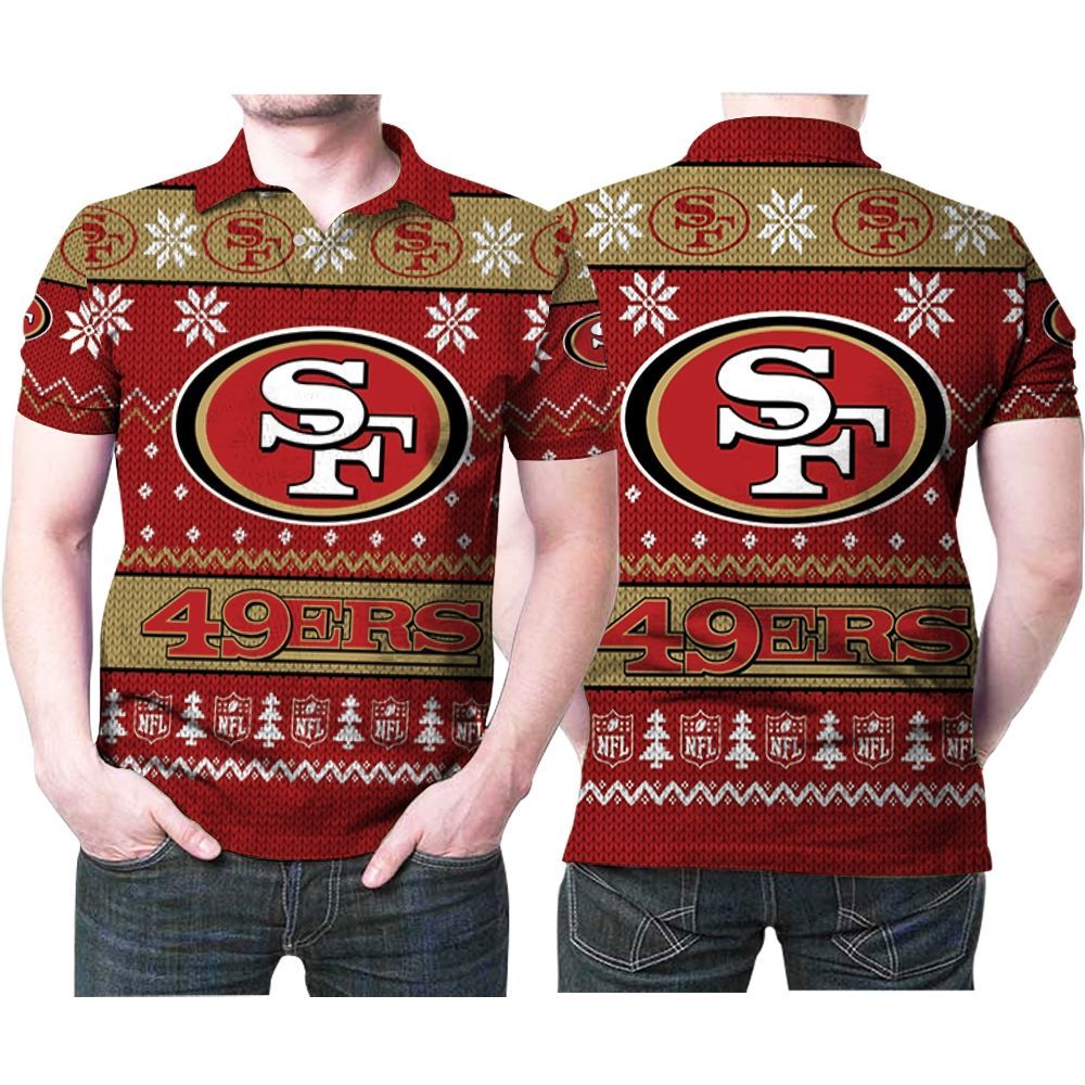 San Francisco 49ers Nfl Ugly Christmas  3D All Over Print Polo Shirt